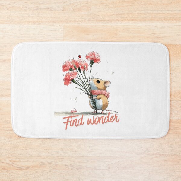 Item preview, Find Wonder Whimsical Mouse Wildflower Illustration designed and sold by CleanDecor.
