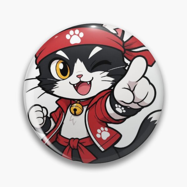 Item preview, Cute Ninja Cat with Red Headband designed and sold by Oli Mang'Art.