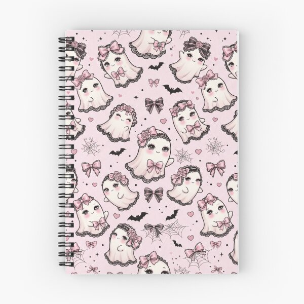 Item preview, Cute Coquette Aesthetic Pink Ghost Pattern designed and sold by KelliesGrafix.