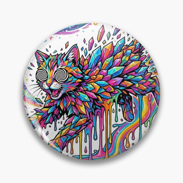 Item preview, Psychedelic Crystal Pounce designed and sold by CatstheticShop1.