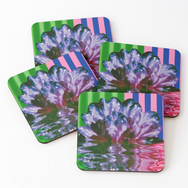 Item preview, Neon Psychedelic Flower Reflection designed and sold by bubblegoth.