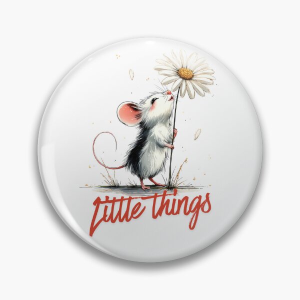 Item preview, Little Things Cute Mouse Cozy Floral Illustration designed and sold by CleanDecor.