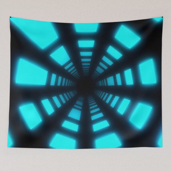 Item preview, Cyan Circular Tunnel & Glowing Lights designed and sold by Electric Shock!! Design.
