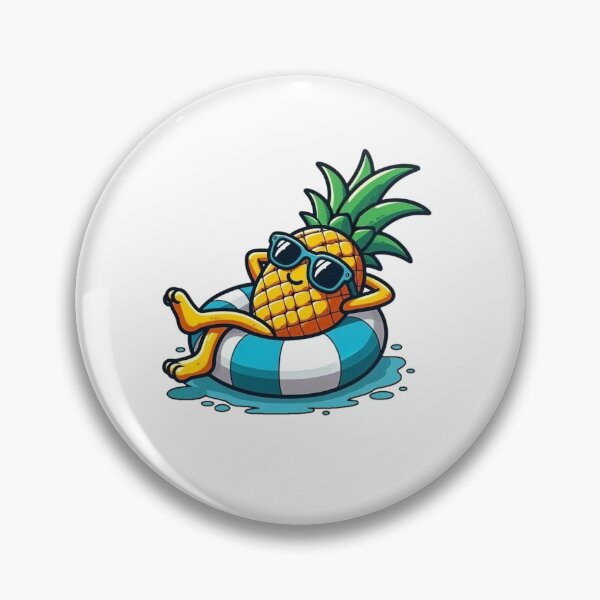 Item preview, Summer Chill Pineapple Wearing Sunglasses Pool Float designed and sold by Jo Graphics.
