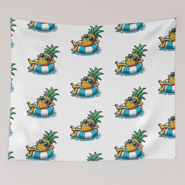 Item preview, Summer Chill Pineapple Wearing Sunglasses Pool Float designed and sold by Jo Graphics.