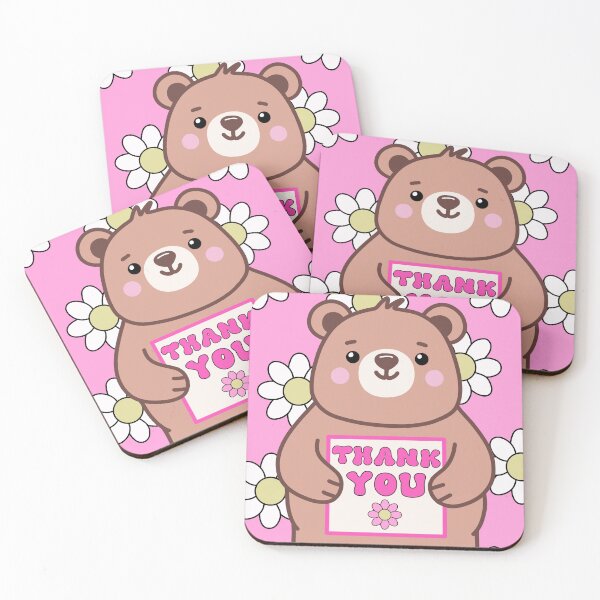Item preview, Floral Thank You Bear designed and sold by Purple Capybara Designs.