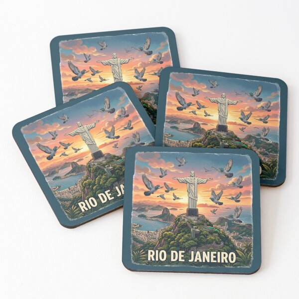 Item preview, Rio de Janeiro Pigeon Vintage Travel Poster designed and sold by azule1.
