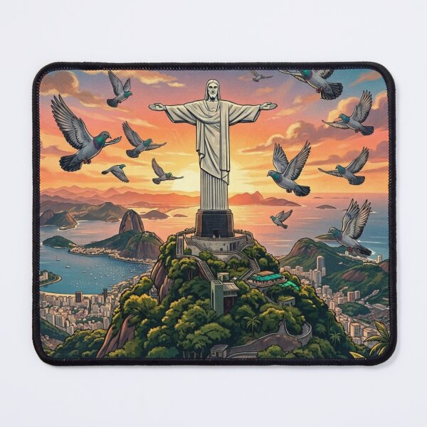 Item preview, Rio de Janeiro Pigeon Vintage Travel Poster designed and sold by azule1.