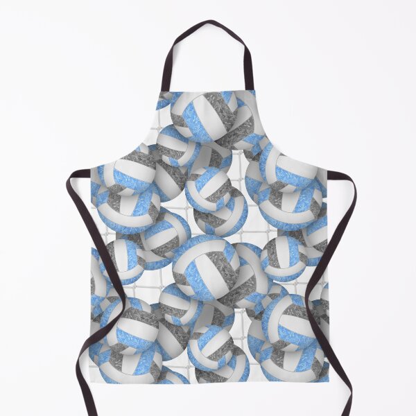 Item preview, Light blue & gray girly volleyballs pattern designed and sold by katzdzynes.