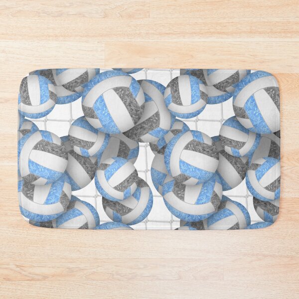 Item preview, Light blue & gray girly volleyballs pattern designed and sold by katzdzynes.