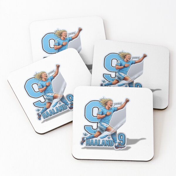 Item preview, Haaland 9 Manchester City Cartoon Football Sticker Gym Laptop Decal designed and sold by Art Wave Studio.