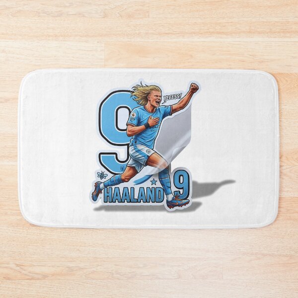 Item preview, Haaland 9 Manchester City Cartoon Football Sticker Gym Laptop Decal designed and sold by Art Wave Studio.