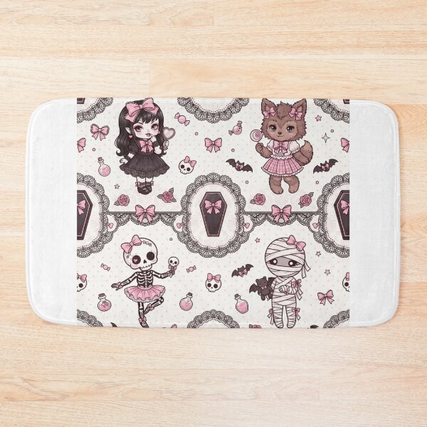 Item preview, Cute Coquette Halloween Monster Pattern designed and sold by KelliesGrafix.