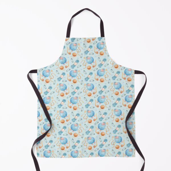 Item preview, Watercolor Knitting Sheep Seamless Pattern with Yarn Balls and Craft Accessories designed and sold by White Rabbit Design .