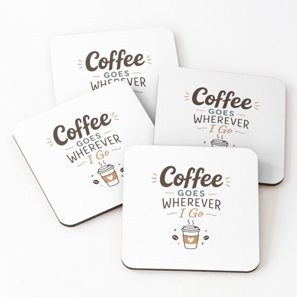 Item preview, Coffee Goes Wherever I Go Retro Coffee Lover T-Shirt | Minimal Vintage Coffee Design designed and sold by Verycutethings.