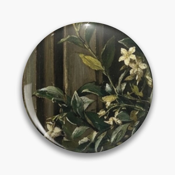 Item preview, Still Life of White Jasmine Flowers Courbet Realist Oil Painting designed and sold by OddlySticky.