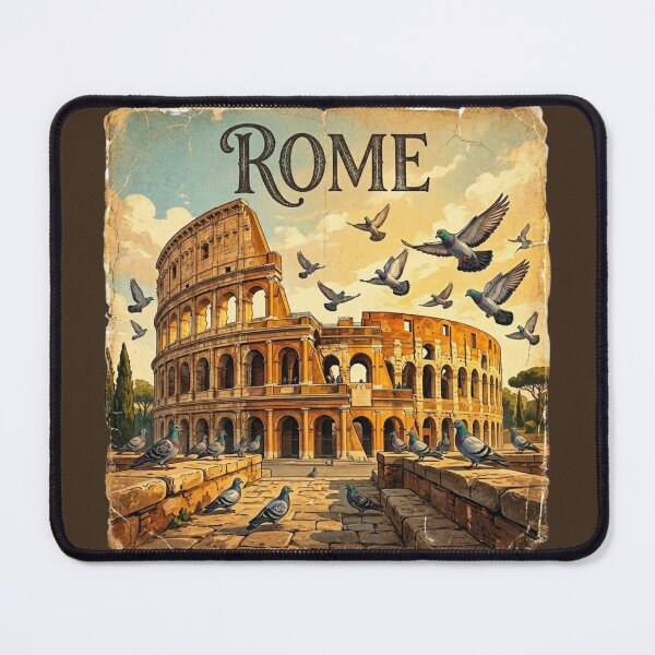 Item preview, Rome Pigeon Vintage Travel Poster designed and sold by azule1.