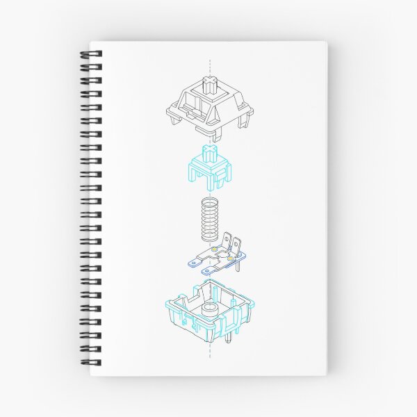 Item preview, Mechanical Keyboard Switch Exploded View - Cherry MX Blueprint designed and sold by Velustro Shop.