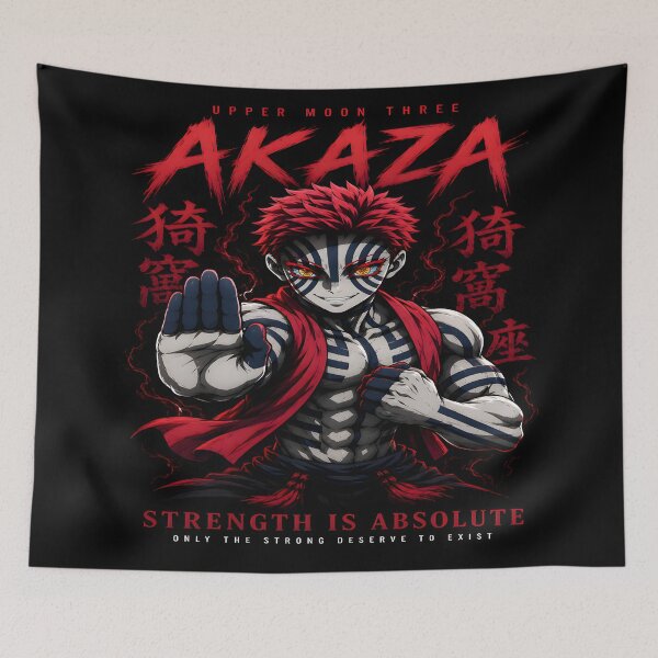 Item preview, Akaza Upper Moon Three | Strength is Absolute-Epic Demon Aesthetic Design designed and sold by Trinidesigns123.
