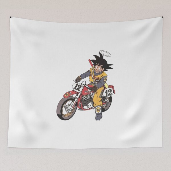Item preview, Deceased Martial Arts Hero Riding Vintage Racing Motorcycle designed and sold by Snowdog-Art.
