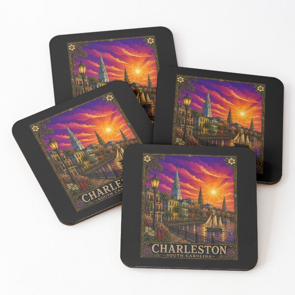 Item preview, Charleston South Carolina Stained Glass Art Print | Lowcountry Gift designed and sold by Swanny's Custom T-shirt and Gift Designs.