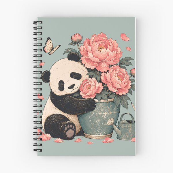 Item preview, Vintage Floral Panda with Pink Peonies designed and sold by VIVID COLORS CLUB.
