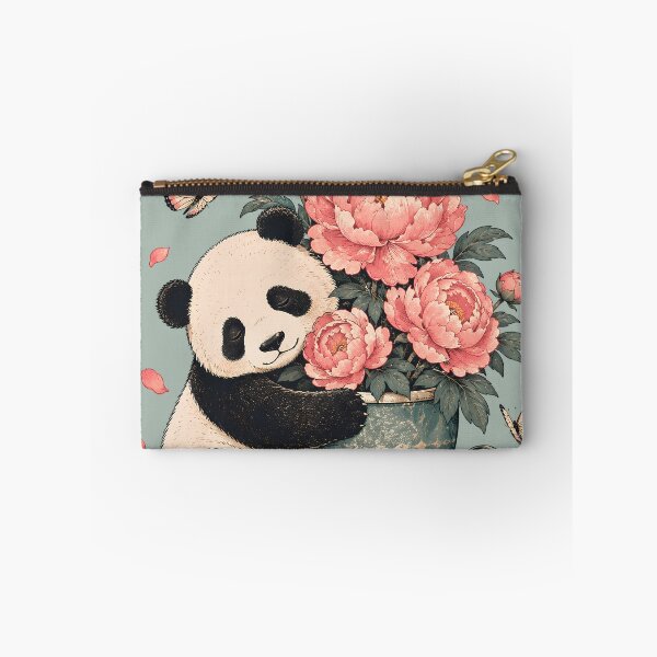 Item preview, Vintage Floral Panda with Pink Peonies designed and sold by VIVID COLORS CLUB.