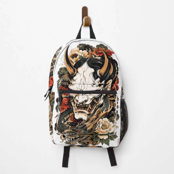 Item preview, Hannya Mask with Japanese Dragon | Traditional Yokai Tattoo Art designed and sold by kaxymax.