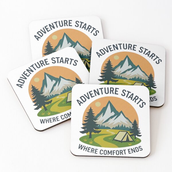 Item preview, Adventure Starts Where Comfort Ends Emblem designed and sold by GabeMountainArt.
