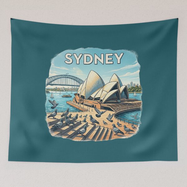 Item preview, Sydney Pigeon Vintage Travel Poster designed and sold by azule1.