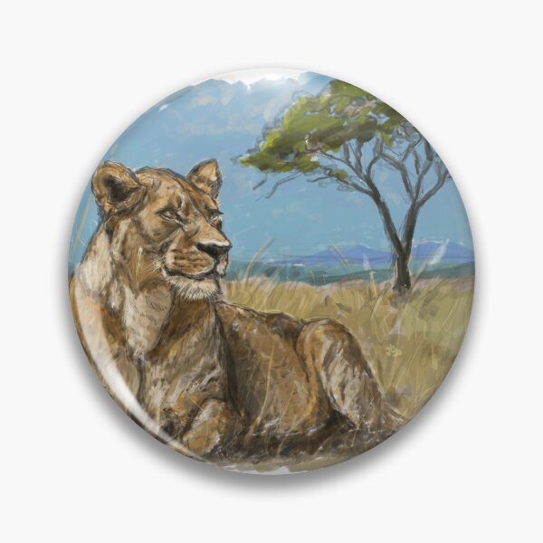 Item preview, Savannah Queen: A Resting Lioness Illustration designed and sold by hopenoli_art.