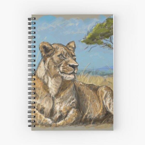 Item preview, Savannah Queen: A Resting Lioness Illustration designed and sold by hopenoli_art.