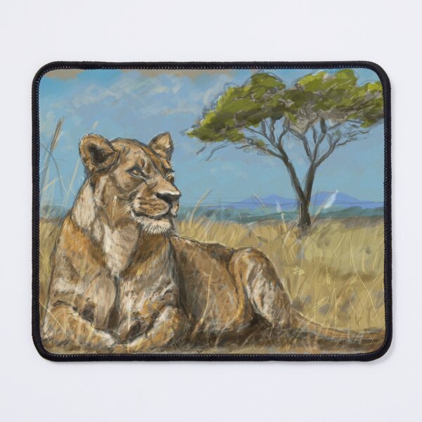 Item preview, Savannah Queen: A Resting Lioness Illustration designed and sold by hopenoli_art.