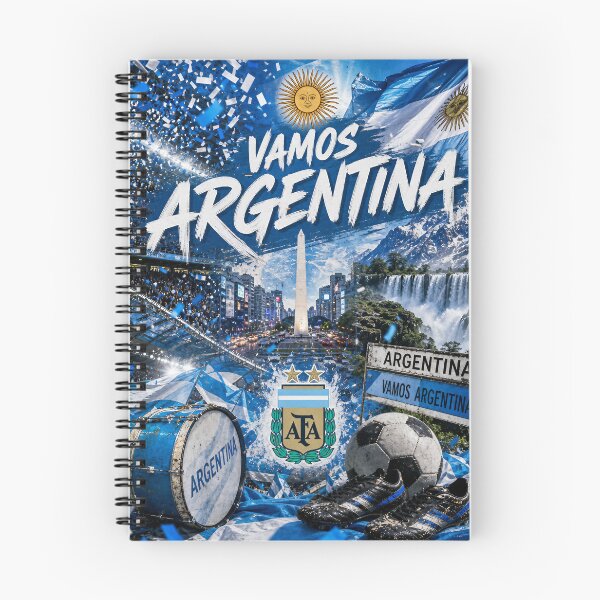 Item preview, Vamos Argentina Football Spirit | Vibrant Soccer Fan Collage with Blue & White Energy designed and sold by Jandedan.