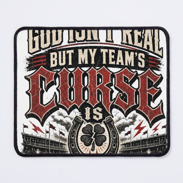Item preview, God Isn't Real But My Team's Curse Is - Funny Dark Humor Sports Fan Superstition Gift designed and sold by TheRoll.