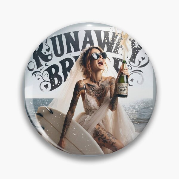 Item preview, Rocker Bride Spraying Champagne designed and sold by Voodoo Store Paranormal Collections.