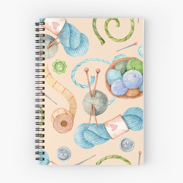 Item preview, Watercolor Knitting Supplies Seamless Pattern with Yarn Needles and Craft Accessories designed and sold by White Rabbit Design .