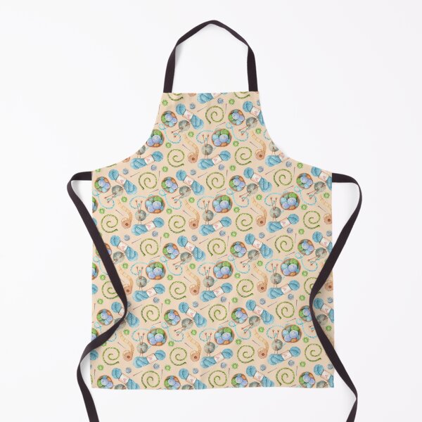 Item preview, Watercolor Knitting Supplies Seamless Pattern with Yarn Needles and Craft Accessories designed and sold by Sasha Zinch Design.