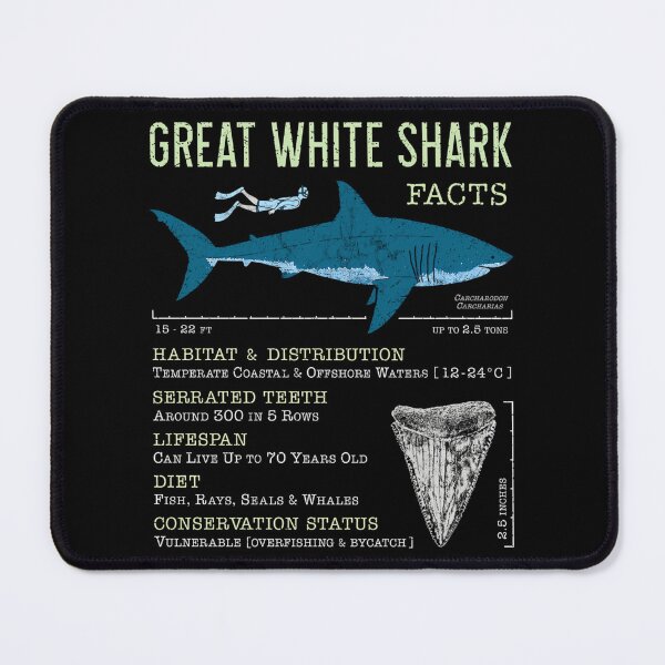 Item preview, Great White Shark Facts designed and sold by rojbskn.