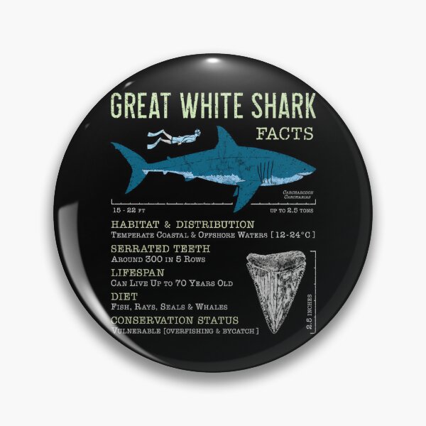 Item preview, Great White Shark Facts designed and sold by rojbskn.