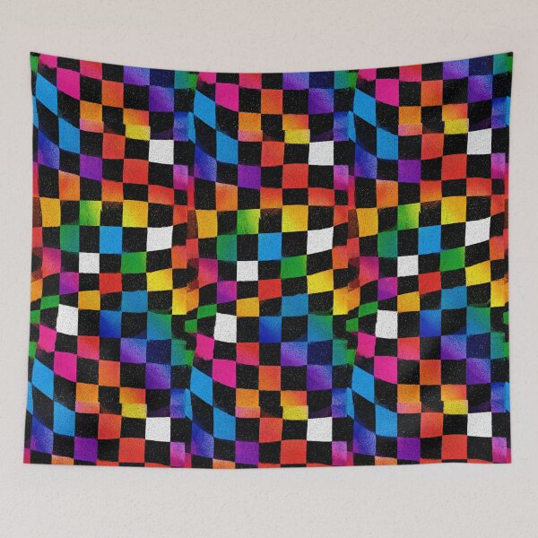 Item preview, Rainbow Abstract Checkerboard 1 designed and sold by W Designs.