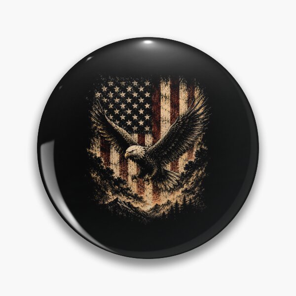 Item preview, Vintage American Usa Flag bald eagle designed and sold by SOUFIANE1991.