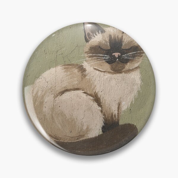 Item preview, Sleepy Siamese Cat Loaf Folk Art designed and sold by PictorialWhimsy.