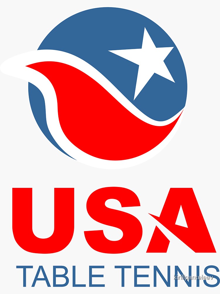 USA Table Tennis Design American Flag Ping Pong Design | Sticker