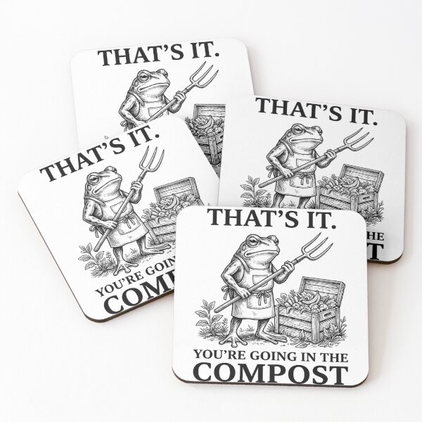 Item preview, That's It You're Going In The Compost Funny Gardening Frog T-Shirt | Vintage Garden Humor Graphic Gift designed and sold by Trendably.