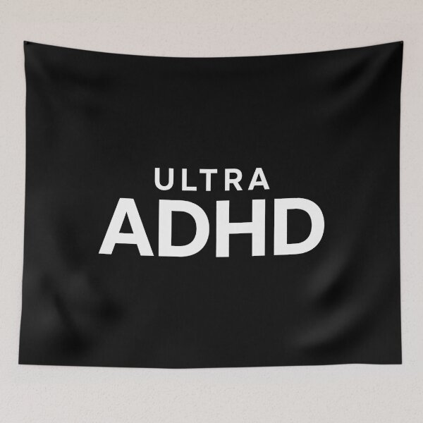 Item preview, ULTRA ADHD - Extra Bold HD Parody Logo Funny ADHD designed and sold by ICANTWithoutCOFFEE.