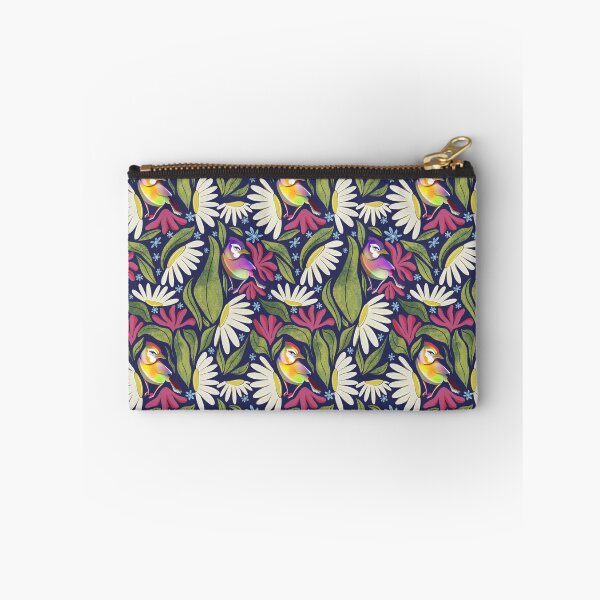Item preview, Vibrant Botanical Bird and Daisy Floral Pattern⁠ ⁠ designed and sold by Fiorart Studio .