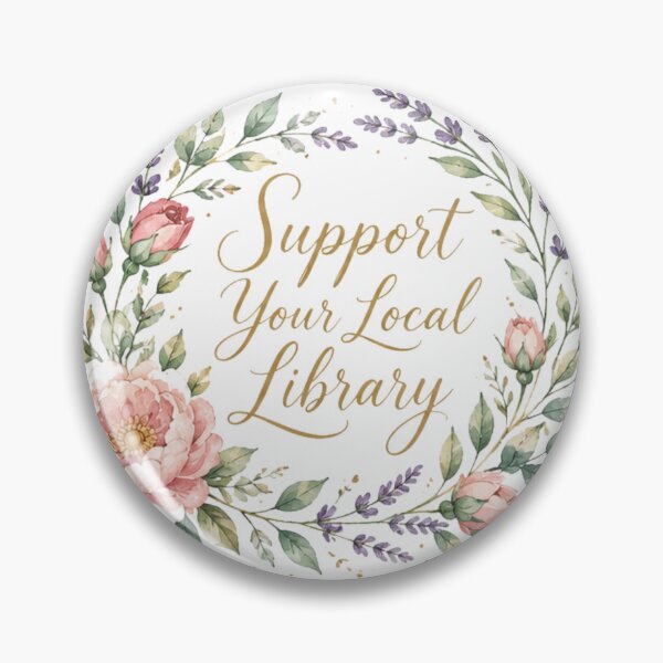 Item preview, Support Your Local Library - Floral Book Tote designed and sold by sadedream.