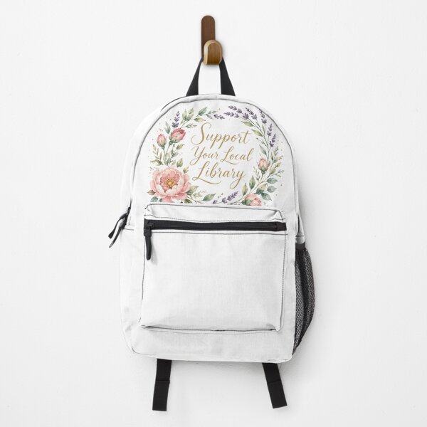 Item preview, Support Your Local Library - Floral Book Tote designed and sold by sadedream.
