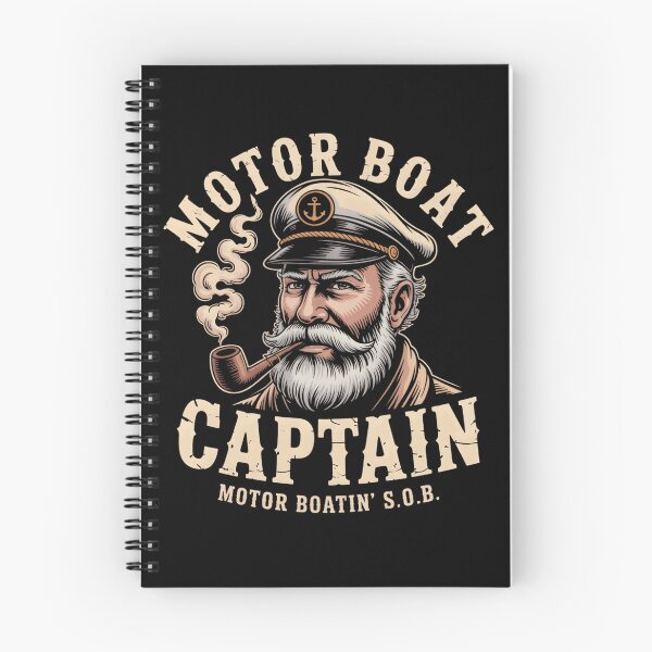 Item preview, Vintage Motor Boat Captain Nautical Humor Ocean Lover T-Shirt | Retro Boating Graphic Gift designed and sold by Trendably.